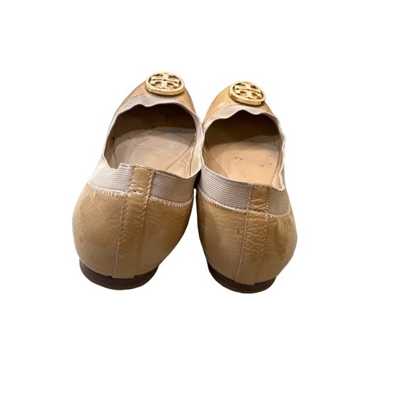 Tory Burch women’s tan ballerina shoes/flats size 7.5 M SKU 3134 - Picture 4 of 9